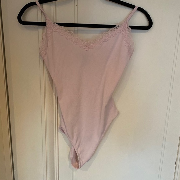 Forever 21 Baby Pink Lacey Bodysuit - Picture 1 of 5